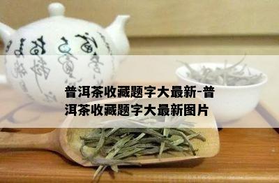 普洱茶收藏题字大最新-普洱茶收藏题字大最新图片