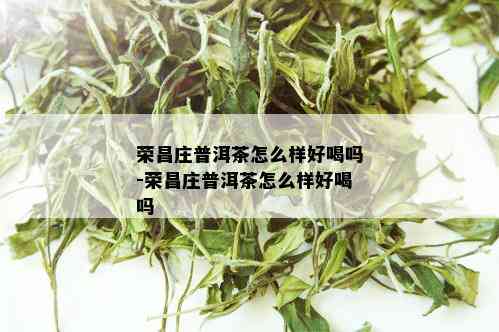 荣昌庄普洱茶怎么样好喝吗-荣昌庄普洱茶怎么样好喝吗