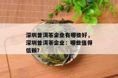 深圳普洱茶企业有哪些好，深圳普洱茶企业：哪些值得信赖？