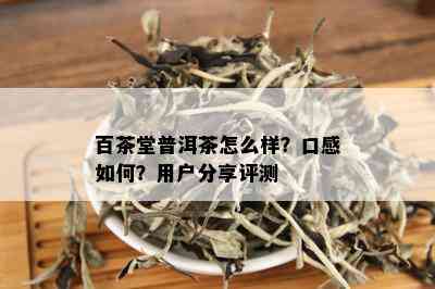 百茶堂普洱茶怎么样？口感如何？用户分享评测