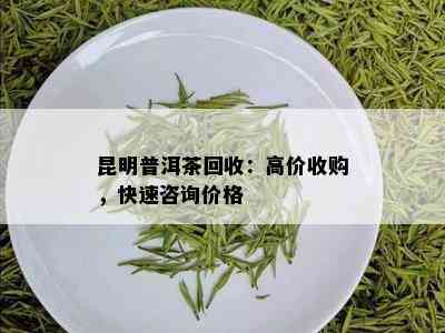 昆明普洱茶回收：高价收购，快速咨询价格