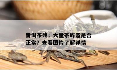 普洱茶砖：大量茶碎渣是否正常？查看图片了解详情