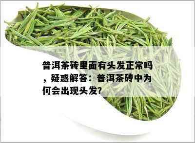 普洱茶砖里面有头发正常吗，疑惑解答：普洱茶砖中为何会出现头发？