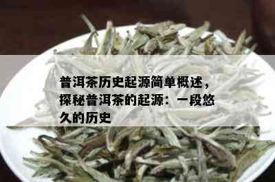 普洱茶历史起源简单概述，探秘普洱茶的起源：一段悠久的历史