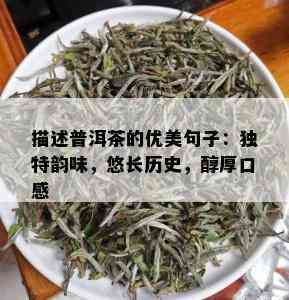 描述普洱茶的优美句子：独特韵味，悠长历史，醇厚口感