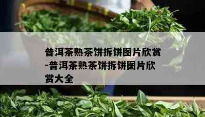 普洱茶熟茶饼拆饼图片欣赏-普洱茶熟茶饼拆饼图片欣赏大全