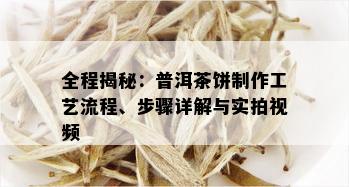 全程揭秘：普洱茶饼制作工艺流程、步骤详解与实拍视频