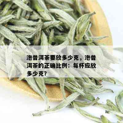 泡普洱茶要放多少克，泡普洱茶的正确比例：每杯应放多少克？