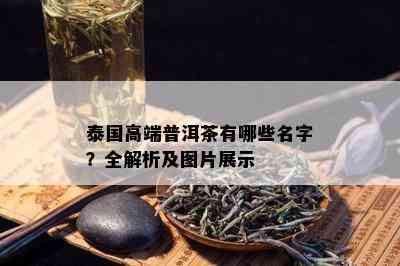 泰国高端普洱茶有哪些名字？全解析及图片展示