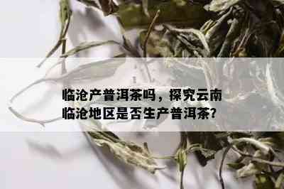 临沧产普洱茶吗，探究云南临沧地区是否生产普洱茶？