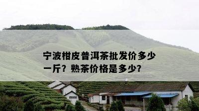 宁波柑皮普洱茶批发价多少一斤？熟茶价格是多少？