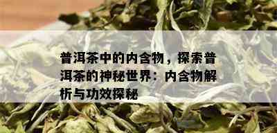 普洱茶中的内含物，探索普洱茶的神秘世界：内含物解析与功效探秘