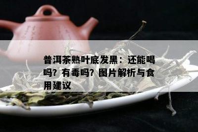 普洱茶熟叶底发黑：还能喝吗？有吗？图片解析与食用建议