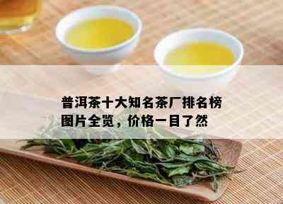 普洱茶十大知名茶厂排名榜图片全览，价格一目了然