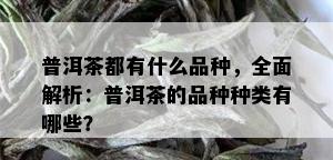 普洱茶都有什么品种，全面解析：普洱茶的品种种类有哪些？