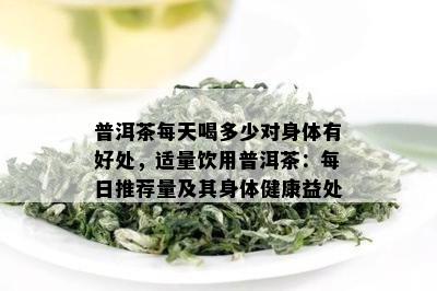 普洱茶每天喝多少对身体有好处，适量饮用普洱茶：每日推荐量及其身体健康益处