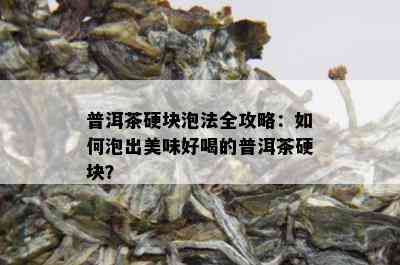 普洱茶硬块泡法全攻略：如何泡出美味好喝的普洱茶硬块？