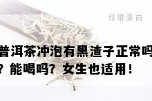 普洱茶冲泡有黑渣子正常吗？能喝吗？女生也适用！