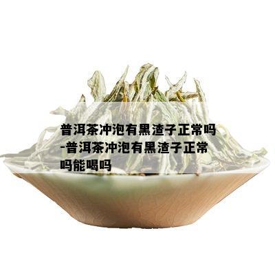 普洱茶冲泡有黑渣子正常吗-普洱茶冲泡有黑渣子正常吗能喝吗