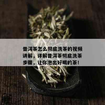 普洱茶怎么彻底洗茶的视频讲解，详解普洱茶彻底洗茶步骤，让你泡出好喝的茶！