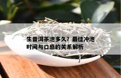 生普洱茶泡多久？更佳冲泡时间与口感的关系解析