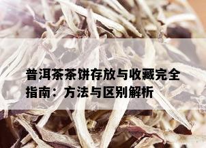 普洱茶茶饼存放与收藏完全指南：方法与区别解析