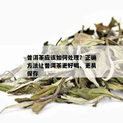 普洱茶应该如何处理？正确方法让普洱茶更好喝、更易保存