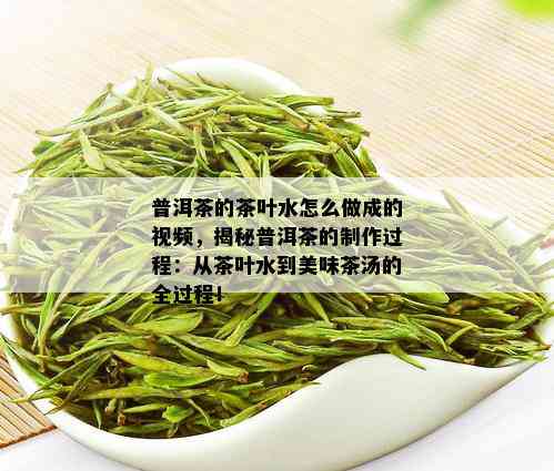 普洱茶的茶叶水怎么做成的视频，揭秘普洱茶的制作过程：从茶叶水到美味茶汤的全过程！