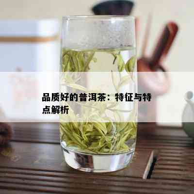 品质好的普洱茶：特征与特点解析