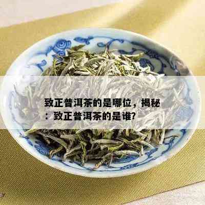 致正普洱茶的是哪位，揭秘：致正普洱茶的是谁？