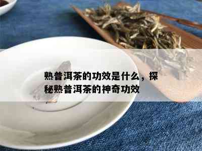 熟普洱茶的功效是什么，探秘熟普洱茶的神奇功效