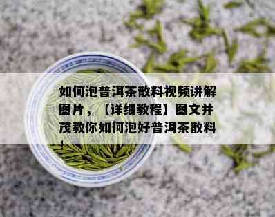 如何泡普洱茶散料视频讲解图片，【详细教程】图文并茂教你如何泡好普洱茶散料！