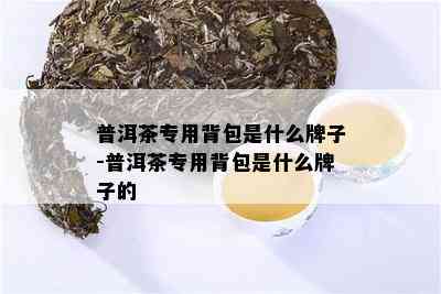 普洱茶专用背包是什么牌子-普洱茶专用背包是什么牌子的