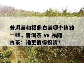 普洱茶和福鼎白茶哪个值钱一些，普洱茶 vs 福鼎白茶：谁更值得投资？