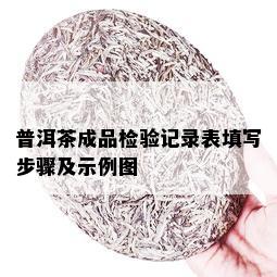 普洱茶成品检验记录表填写步骤及示例图