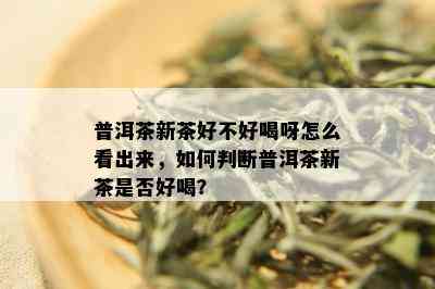 普洱茶新茶好不好喝呀怎么看出来，如何判断普洱茶新茶是否好喝？