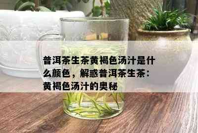 普洱茶生茶黄褐色汤汁是什么颜色，解惑普洱茶生茶：黄褐色汤汁的奥秘