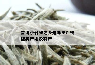 普洱茶孔雀之乡是哪里？揭秘其产地及特产