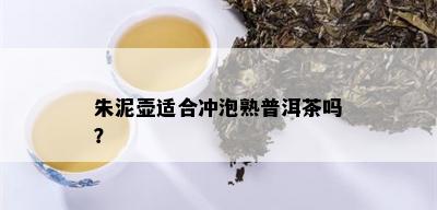 朱泥壶适合冲泡熟普洱茶吗？