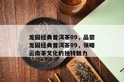 龙园经典普洱茶09，品尝龙园经典普洱茶09，领略云南茶文化的独特魅力