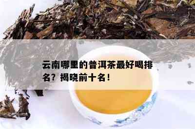 云南哪里的普洱茶更好喝排名？揭晓前十名！