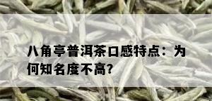 八角亭普洱茶口感特点：为何知名度不高？