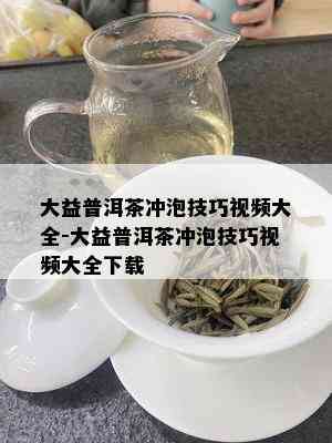 大益普洱茶冲泡技巧视频大全-大益普洱茶冲泡技巧视频大全下载