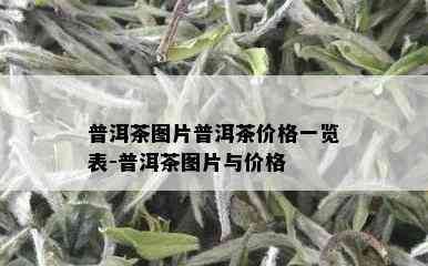 普洱茶图片普洱茶价格一览表-普洱茶图片与价格