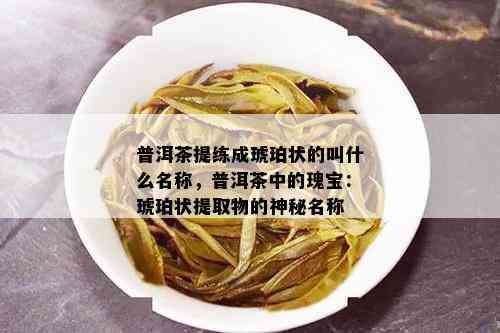 普洱茶提练成琥珀状的叫什么名称，普洱茶中的瑰宝：琥珀状提取物的神秘名称