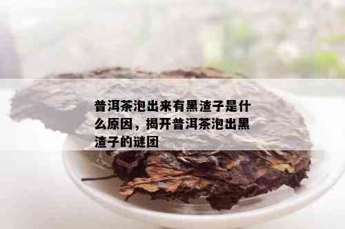 普洱茶泡出来有黑渣子是什么原因，揭开普洱茶泡出黑渣子的谜团