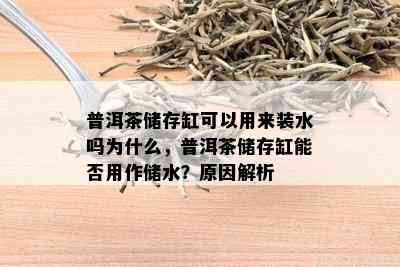 普洱茶储存缸可以用来装水吗为什么，普洱茶储存缸能否用作储水？原因解析