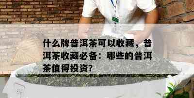 什么牌普洱茶可以收藏，普洱茶收藏必备：哪些的普洱茶值得投资？