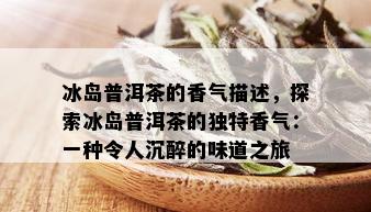 冰岛普洱茶的香气描述，探索冰岛普洱茶的独特香气：一种令人沉醉的味道之旅