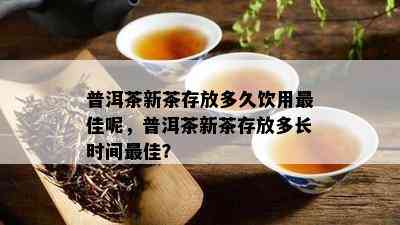 普洱茶新茶存放多久饮用更佳呢，普洱茶新茶存放多长时间更佳？